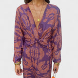 Vesna - Midi obleka z V-izrezom" can be rewritten as "Vesna - Midi Dress with V-Neck