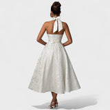 Julieta – Midi obleka s halter izrezom" could be rewritten as "Julieta – Midi obleka s halter vratnim izrezom.