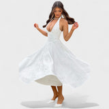 Julieta – Midi obleka s halter izrezom" could be rewritten as "Julieta – Midi obleka s halter vratnim izrezom.