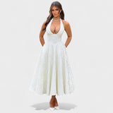 Julieta – Midi obleka s halter izrezom" could be rewritten as "Julieta – Midi obleka s halter vratnim izrezom.