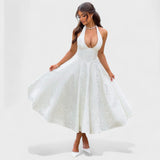 Julieta – Midi obleka s halter izrezom" could be rewritten as "Julieta – Midi obleka s halter vratnim izrezom.