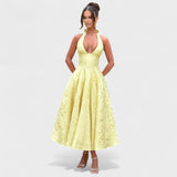 Julieta – Midi obleka s halter izrezom" could be rewritten as "Julieta – Midi obleka s halter vratnim izrezom.