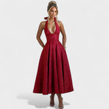 Julieta – Midi obleka s halter izrezom" could be rewritten as "Julieta – Midi obleka s halter vratnim izrezom.