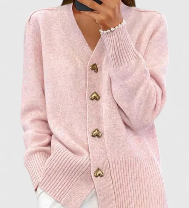 Elegantna – Pletena jakna z gumbi