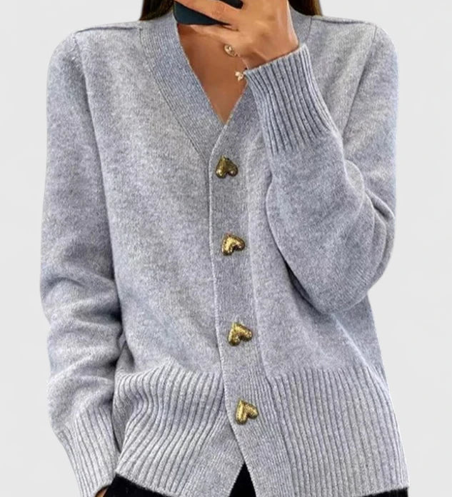 Elegantna – Pletena jakna z gumbi
