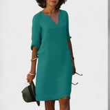 "Lana - Obleka z V-izrezom" could be rewritten as "Lana - V-Neck Dress".