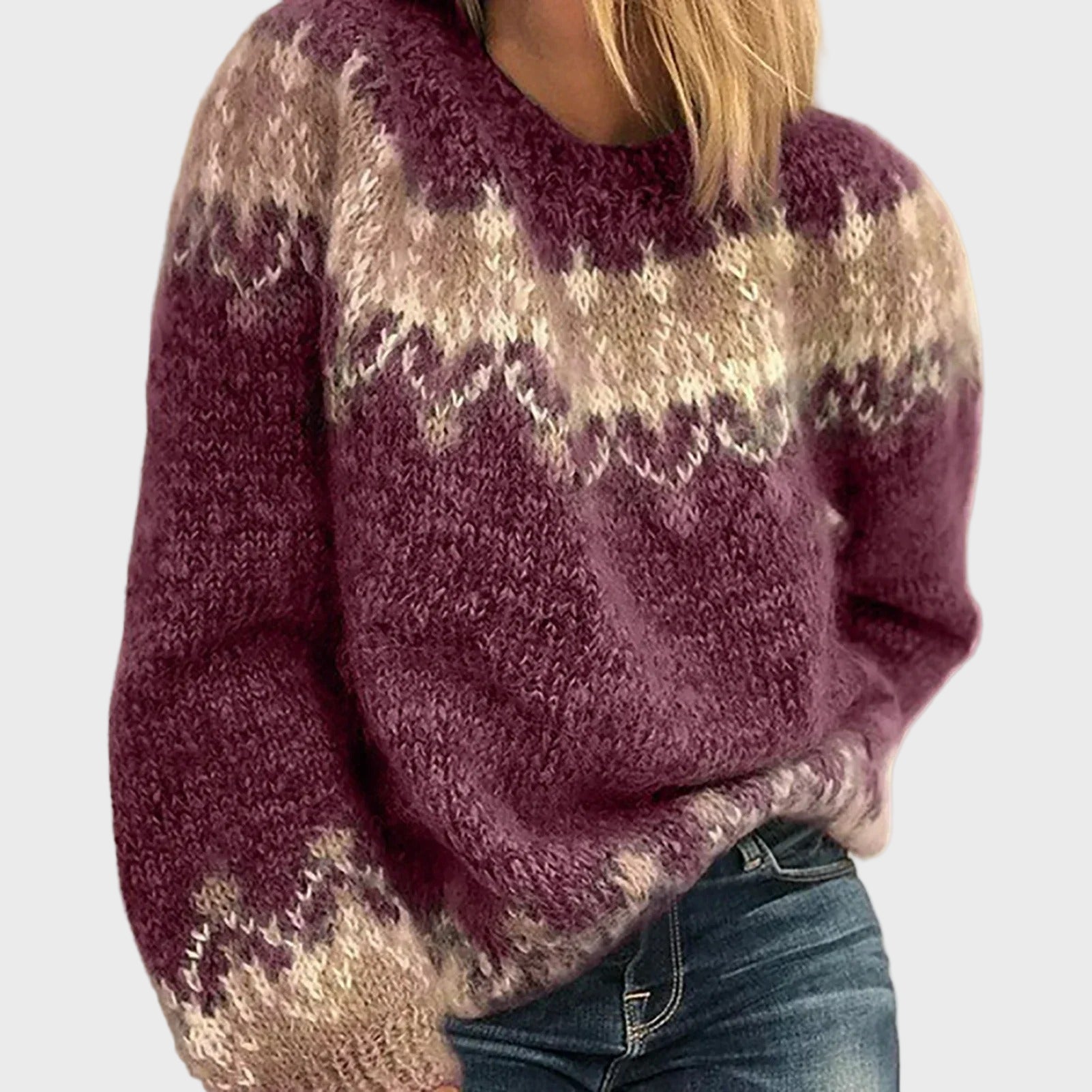 Cozy – Pleten puli z visokim ovratnikom